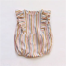 Load image into Gallery viewer, Summer Baby Girl Rompers 0-24M Striped Sleeveless One-Pieces Newborn Baby Girl Boy Clothes Cotton&Linen Baby Girl Outfit