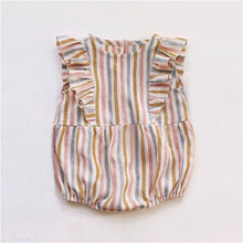 Load image into Gallery viewer, Summer Baby Girl Rompers 0-24M Striped Sleeveless One-Pieces Newborn Baby Girl Boy Clothes Cotton&Linen Baby Girl Outfit