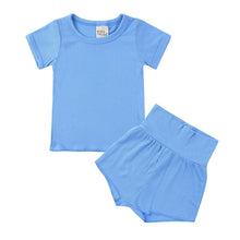 Load image into Gallery viewer, Summer Children Clothes Linen Sports Clothes For Baby Girl Boy Tshirts 2 Piece Set Kids Baby Toddler 12months To 6Years Clothing