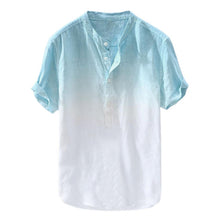 Load image into Gallery viewer, Summer Casual Shirt Stand Collar Comfortable to Wear Summer Men Short Sleeves Loose Shirt for Office Fashion Clothing