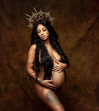 Load image into Gallery viewer, Sexy Maternity Photography Props Maternity Dresses For Photo Shoot Pregnancy Dress Goddess Crystal Crown Headband Accessories