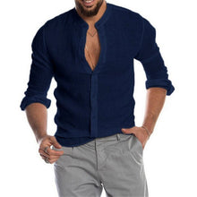 Load image into Gallery viewer, BOLUBAO Summer New Men's Short-Sleeved T-shirt Cotton and Linen Led Casual Men's T-shirt Breathable Tee Shirt Male
