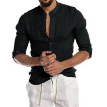 Load image into Gallery viewer, BOLUBAO Summer New Men's Short-Sleeved T-shirt Cotton and Linen Led Casual Men's T-shirt Breathable Tee Shirt Male