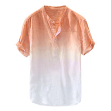Load image into Gallery viewer, Summer Casual Shirt Stand Collar Comfortable to Wear Summer Men Short Sleeves Loose Shirt for Office Fashion Clothing