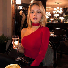 Load image into Gallery viewer, one-shoulder sexy bodysuit
