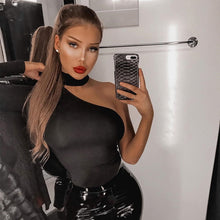 Load image into Gallery viewer, one-shoulder sexy bodysuit
