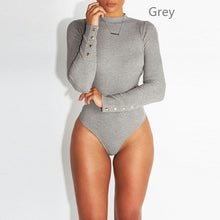 Load image into Gallery viewer, Sexy Stretch Bodysuit With Buttons
