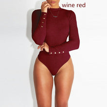 Load image into Gallery viewer, Sexy Stretch Bodysuit With Buttons
