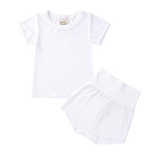 Load image into Gallery viewer, Summer Children Clothes Linen Sports Clothes For Baby Girl Boy Tshirts 2 Piece Set Kids Baby Toddler 12months To 6Years Clothing
