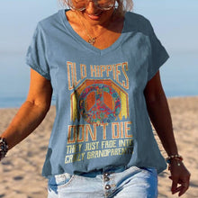 Load image into Gallery viewer, Old Hippies Don&#39;t Die Creative Printed Graphic Tees
