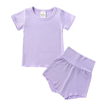 Load image into Gallery viewer, Summer Children Clothes Linen Sports Clothes For Baby Girl Boy Tshirts 2 Piece Set Kids Baby Toddler 12months To 6Years Clothing
