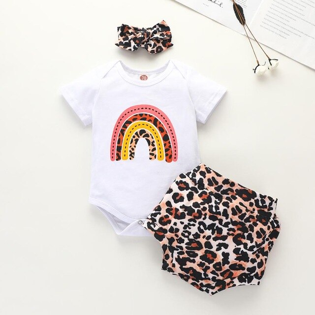 Tiah's rainbow baby two piece set with bow