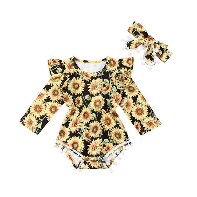 Rylie's sunflower patch romper